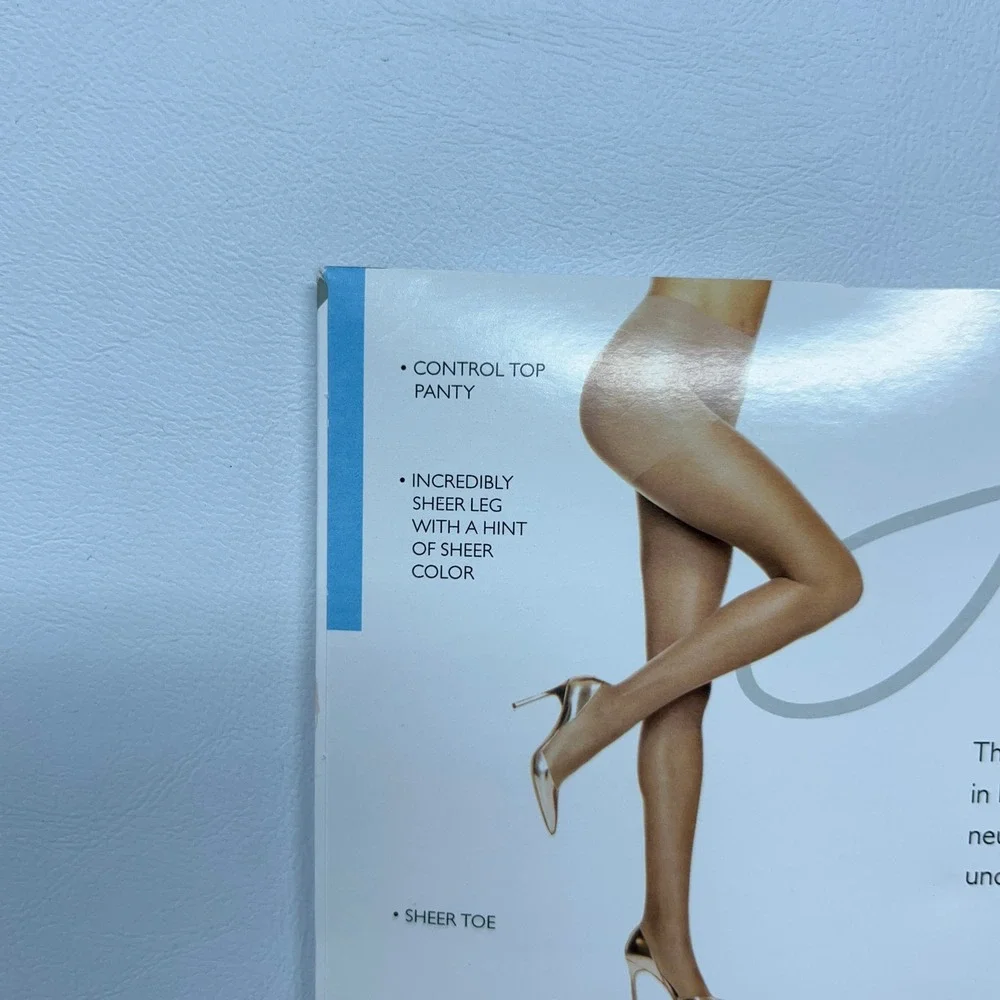 Hanes Womens Size F Natural Absolutely Ultra Sheer Control Top Pantyhose 707